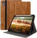 H HOLIMET Case for iPad mini 7 A17 Pro iPad mini 7th/6th (2024/2021) with Pencil Holder Pocket with Soft TPU Back Cover Sleep/Wake Vegan Leather