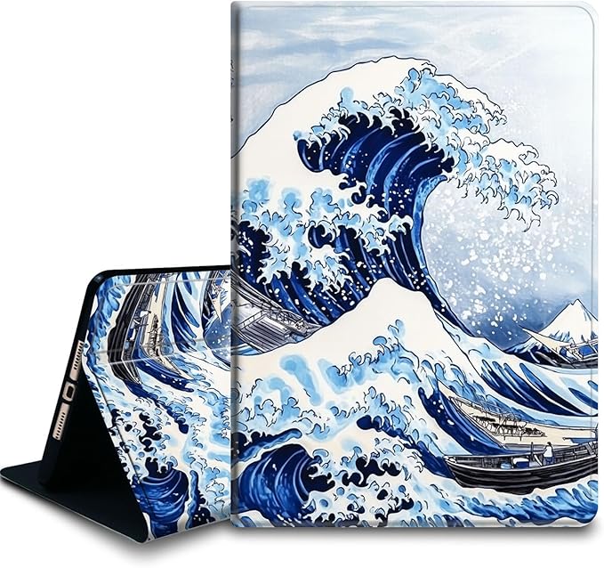 Bxgolkgd Tablet Case for 6 Kindle 11th Generation (2024/2022 Release)Shockproof Stand Cover with Heat DissipationAuto Wake/Sleep FunctionThe Great Wave Off Kanagawa Art