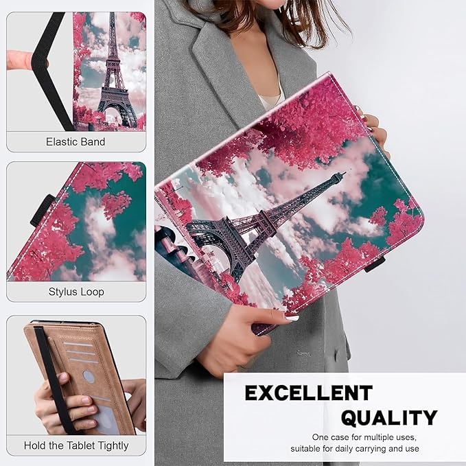 ALILANG Case for iPad mini 1/2/3/4/5 (Model No. A1538 / A1550 / A2124 / A2125 / A2126 / A2133) PU Leather Folio Cover with Multi-Angle Stand for iPad mini 5 2019 Tablet Case -Iron Tower