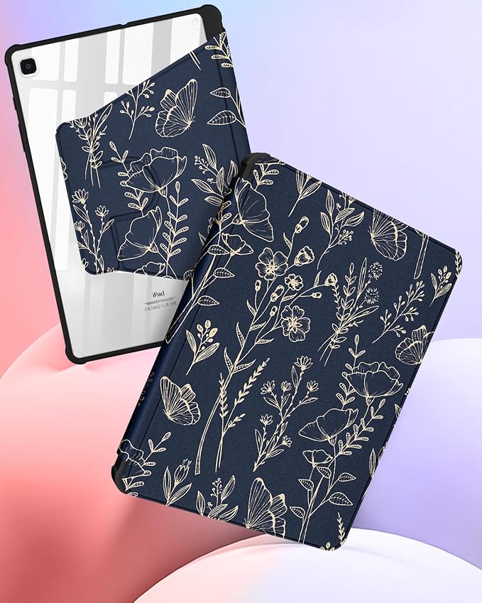4-for Tab S6 Lite-Gold Flower