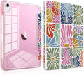 TWOLSKOO Sparkly Case for iPad Pro 11 inch (M5 2025 / M4 2024) Glitter Hard Acrylic Back with Pencil Holder Slim Trifold Stand Folio Cover Auto Sleep/Wake Vibrant Florals