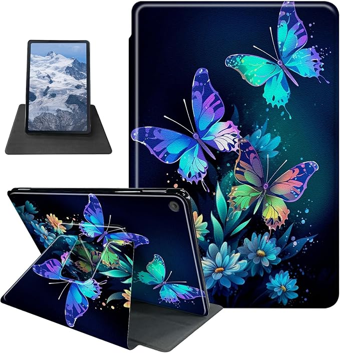 Blue Butterflies Flowers