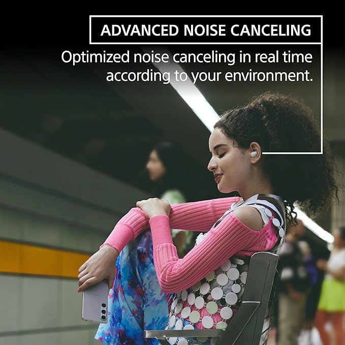 Sony LinkBuds Fit Truly Wireless Noise Canceling Earbud Headphones Small &amp Light with Newly Developed Air Fitting Supporters Pink