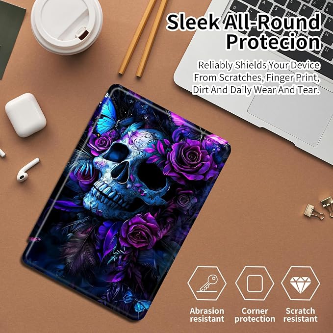 Purple And Blue Skull