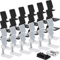 24 Pcs Cell Phone Stand Desk Table Adjustable Angle Height Phone Stand Foldable Portable Mobile Holder Silicone Pad Smartphone Tablet Holder Bulk for Office Travel Filming (WhiteBlack)