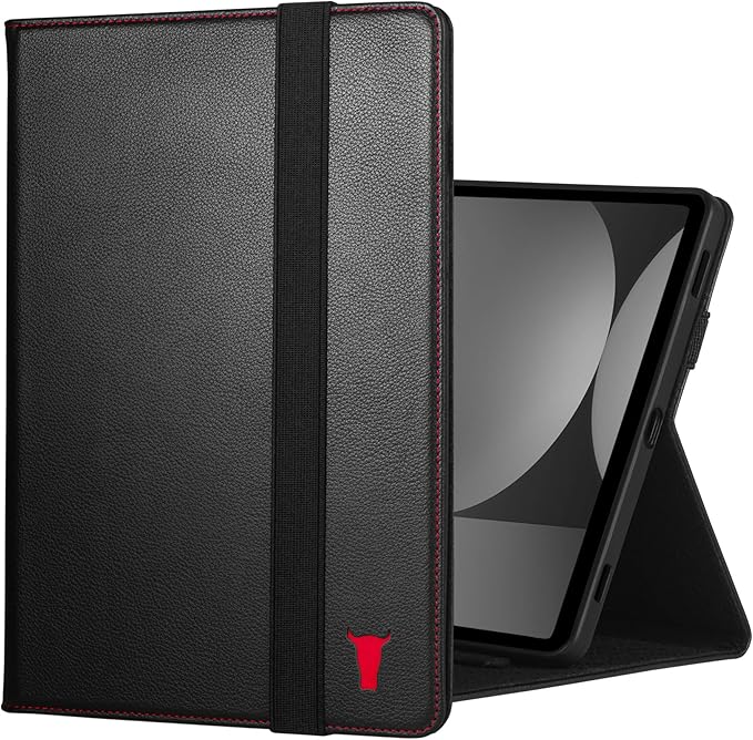 TORRO Leather Case Compatible with Samsung Galaxy Tab S11 – Premium Leather Galaxy Tab S11 2025 11” Case with Stand Function (Black)