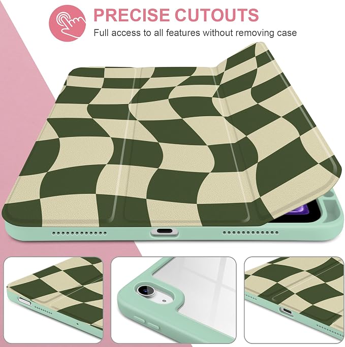 Green Wavy Checker
