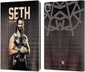 Head Case Designs Officially Licensed WWE Seth Rollins Superstars Leather Wallet Case Compatible with Apple iPad Pro 13 M4 2024
