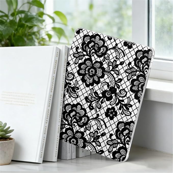 Black lace floral Graphic Aesthetic