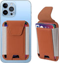 Miroddi for MagSafe Wallet with Privacy Flap Strongest Magnetic Card Holder for iPhone 17/16/15/14/13/12 Series Leather Magnetic Phone Wallet Fit 7 Cards RFID Blocking No More Falling Brown