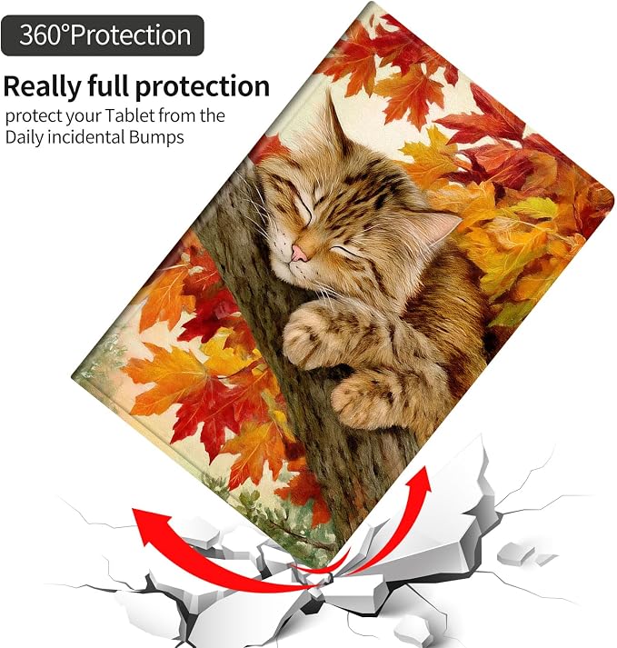 Golden Leaves And Cute Cats