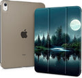 Case for iPad 11 inch A16 2025 Generation 11th / iPad 10.9 inch 10th Generation 2022 Smart Foldable Stand PC Clear Translucent Back Shell Auto Wake/Sleep Slim CoverNight Forest