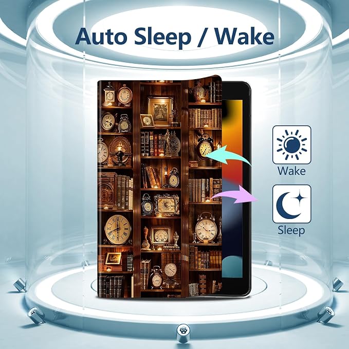 Bookshelf with Clocks