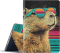 Case for Samsung Galaxy Tab A11 Plus/A9 Plus 11 Inch 2025/2023Adjustable Stand Auto Wake/Sleep Function Full Body Protection Cover - Capybara Retro Sunglasses
