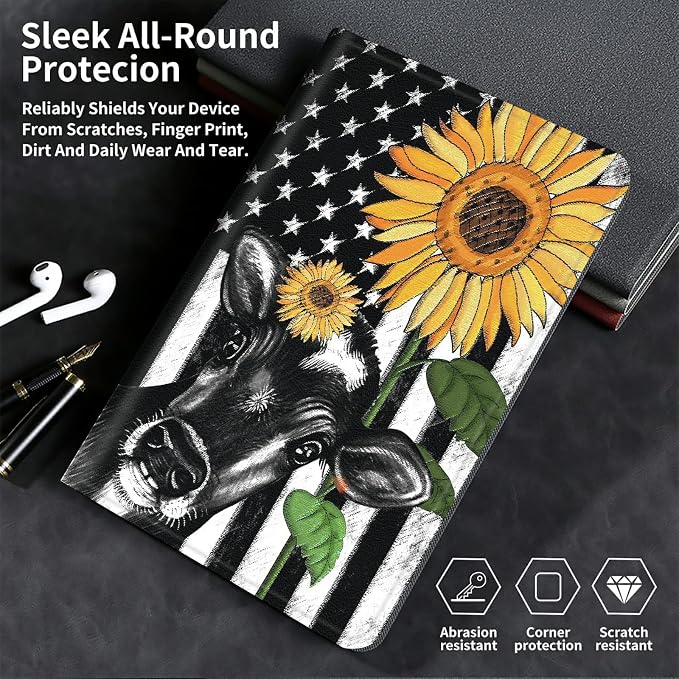 American Flag Sunflower/Cow