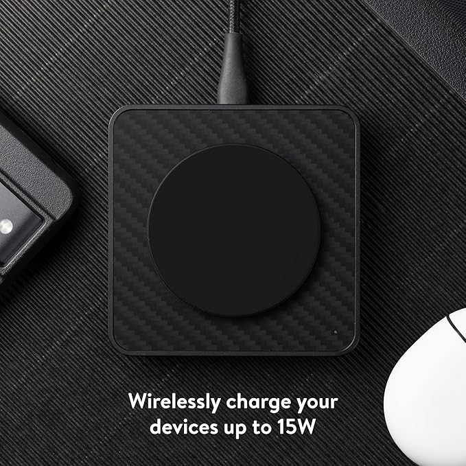 Mous- MagSafe Wireless Charger 15W Qi2 Certified Fast Charging Pad Compatible with iPhone 17/16/15/14/13/12 Pixel 10 Series and Airpods - Aramid Fibre
