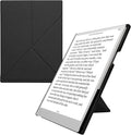 kwmobile Origami Case Compatible with Remarkable Paper Pro Cover - Faux Leather Tablet Case - with Stand and Pen Holder - Black