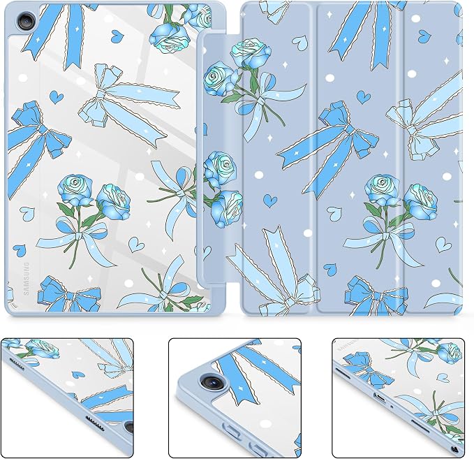 Bow & Rose Blue