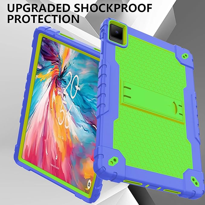 for TCL TAB 10 NXTPAPER 5G 10.4 Inch Tablet case Hybrid Shockproof Silicone Gel Protective Cover with Kickstand for TCL TAB 10 NXTPAPER 5G 10.4 Inch 2025 (9199S) (Navy/Green)