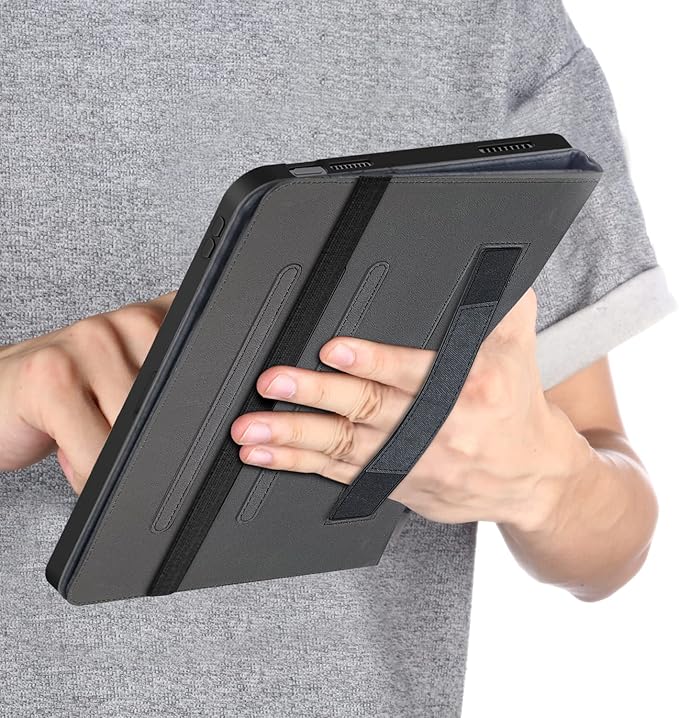 for iPad 10th Generation Case 10.9 inch 2022 with Pencil Holder PU Leather Smart ipad 11th A16 11inch Cover Model: A2696 /A2757 / A2777 Auto Sleep/WakeBlack