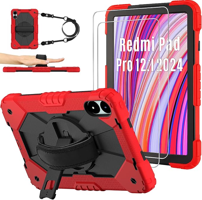 Red/Black+2PCS Glass