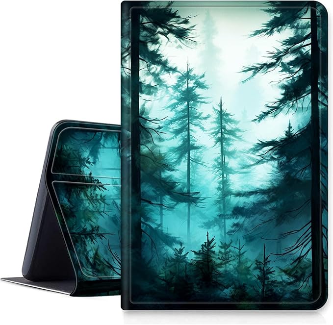 Case for iPad Air 13 inch M3 2025 &amp 2024 M2 /iPad Pro 12.9 Inch 2022/2021/2020 PU Leather Smart Protective Cover with Auto Sleep/Wake for iPad Air 13 inch2025/2024Pine Trees