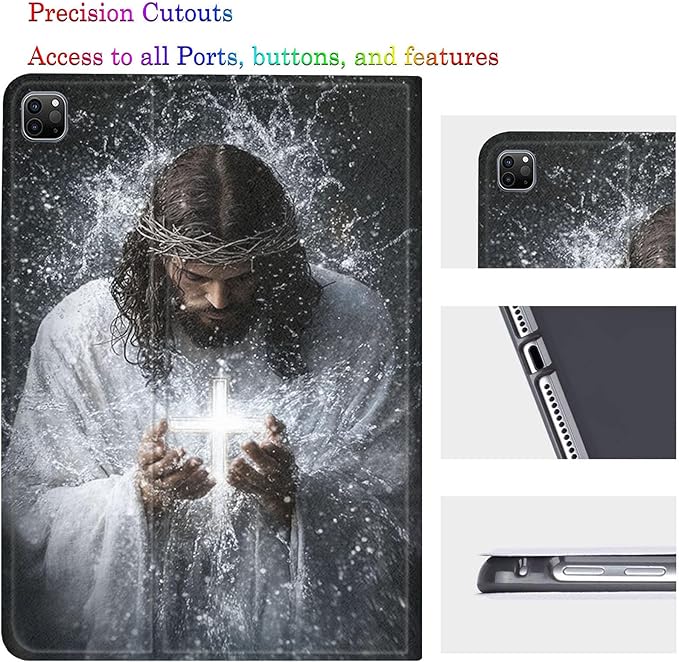 Case for Samsung Galaxy Tab A11 Plus/A9 Plus 11 Inch 2025/2023Adjustable Stand Auto Wake/Sleep Function Full Body Protection Cover - Christian Jesus