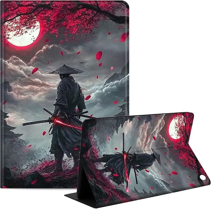 for Fire HD 10 Tablet Case for Kindle Fire HD 10/10 Plus 13th/11th Gen 2023/2021 Slim PU Leather Stand Cover with Auto Wake/Sleep Multi-Angle Viewing &amp Shockproof Samurai