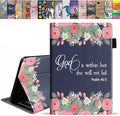 Case for All-New Kindle Fire HD 10/Fire HD 10 Plus Tablet 10.1 (11th Gen 2021 Released) - Slim PU Leather Stand Flip Cover with Card Slot &amp Pencil Holder Quote Bible Verse Psalm 46:5