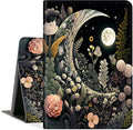 Tablet Case for All-New Amazon Kindle Fire HD 10 Tablet (13th Generation 2023 Release) - Auto Wake/Sleep Shockproof Full Body Rugged Cover Soft TPU Smart Stand Case Moon Flowers Night