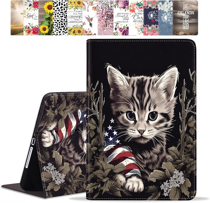 Cat Holding American Flag