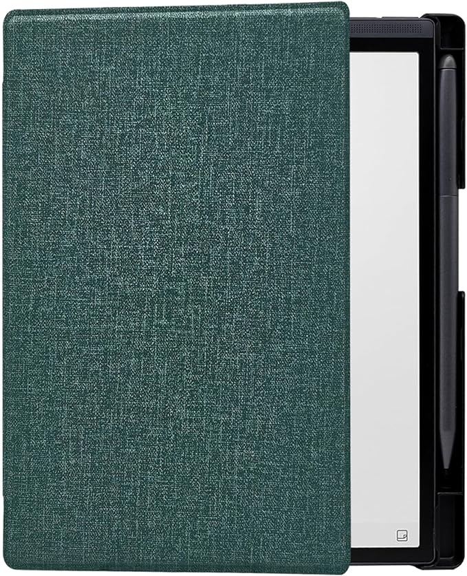 Slimshell Case for 8.2'' iFLYTEK AINOTE Air 2 Smart Auto Sleep/Wake Ultra-Thin Lightweight Leather Folio Cover with Built-in Pen Holder &amp Magnetic Closure (Cloth Sage Green)