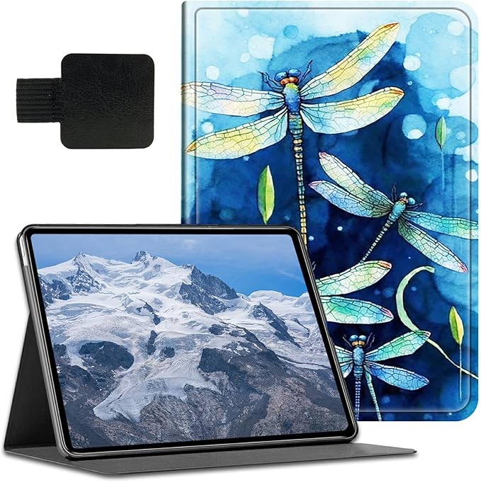 for 10.1 Amazon Fire HD 10 Tablet (13th Generation 2023 Release) Case with Pen Holder &amp Auto Wake/Sleepd Shockproof Stand Protective Cover for HD 10 2023 TabletDragonfly
