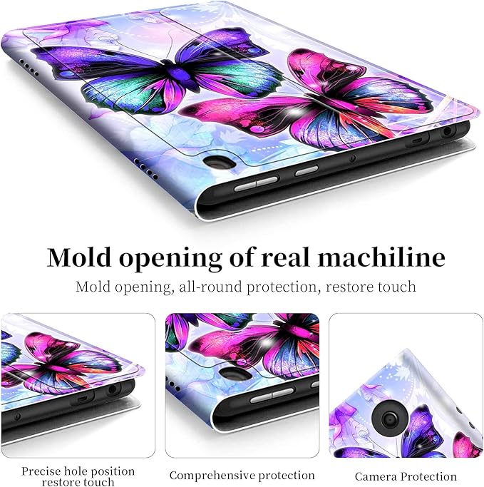 Case for All-New Fire HD 10 &amp 10 Plus Tablet case (10.111th Generation 2021 Released) SDDFRHGH Slim Folio Stand Cover with Auto Wake/Sleep &amp Multi-Angles Viewing-Purple Butterfly