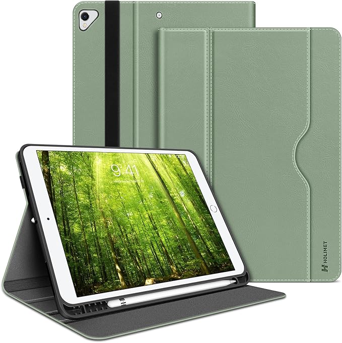 H HOLIMET Case for iPad Air 3rd Generation/iPad Pro 10.5 inch with Pencil Holder Soft TPU Stand Smart Cover Auto Wake/Sleep Stand for 10.5 iPad Air 3 2019 / iPad Pro 2017 (Green)