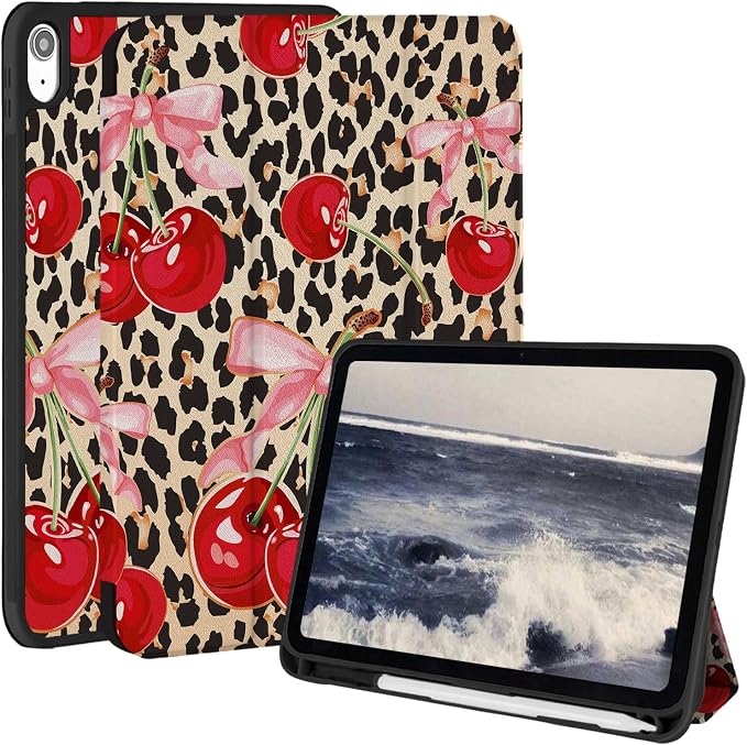 Leopard Pink Bow Cherry