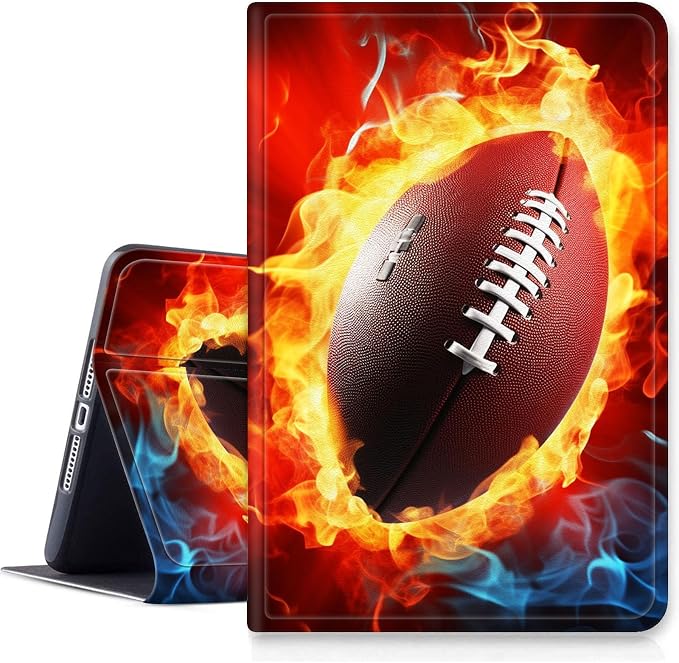 Football Rugby with Fire