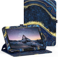 Case for 10 &amp 10 Plus Tablet (13th/ 11th Generation 2023/2021 Released) 360 Degree Rotating Stand PU Leather Cover with Pencil Holder Auto Sleep/Wake Pocket Design Marble Ocean Blue