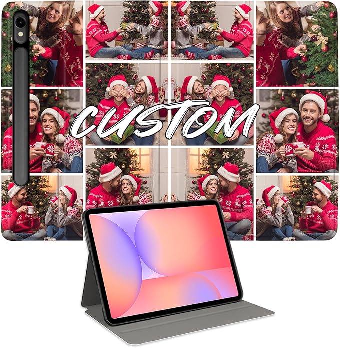 Custom Photo Personalized Flip Case for Samsung Galaxy Tab S9 11 inch(2023)Model Code: SM-X710/X716B Samsung Galaxy Tablet Customized Picture Text Leather Stand Cover Protective Case