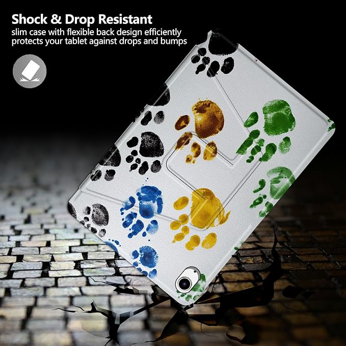 Colorful Dog Paw Prints