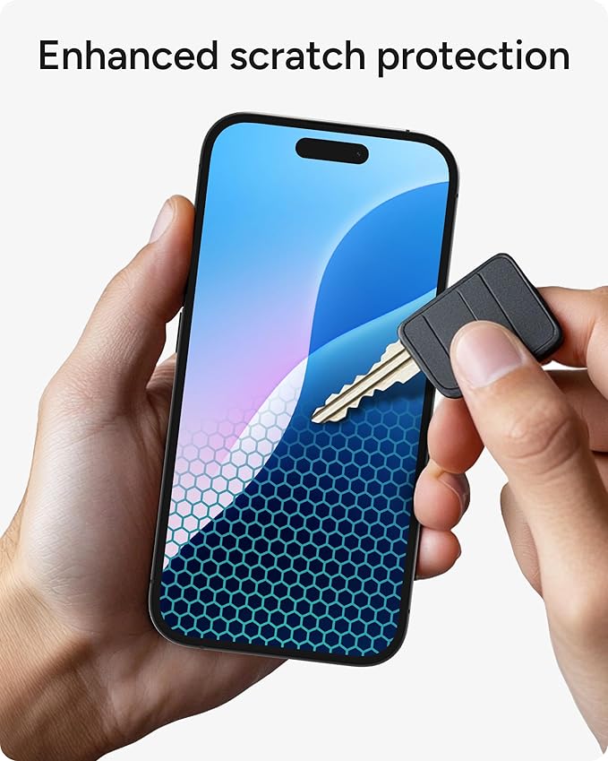 ZAGG XTR4 Screen Protector for iPhone 16/15-11x Stronger Tempered Glass Blue Light Filtration Anti-Reflective Technology Graphene Reinforced InvisibleShield Easy Dust-Free Installation