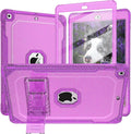 Case for iPad Air 2 Case for iPad 6th/5th Generation 2018/2017 for Apple iPad 9.7 inch with Screen Protector/Stand Glitter Purple Full-Body Coverage Slim Cover for Girls Women Kids