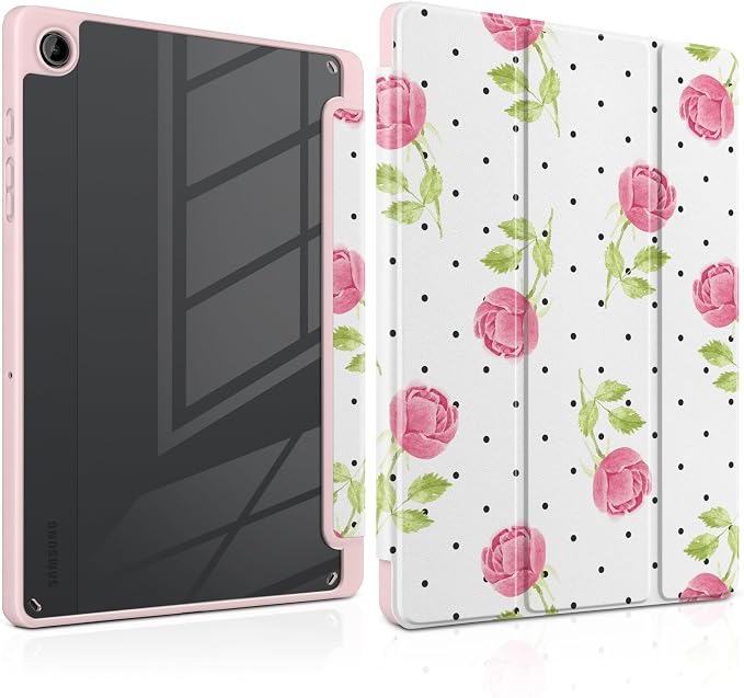 Watercolor Roses & Polka Dots