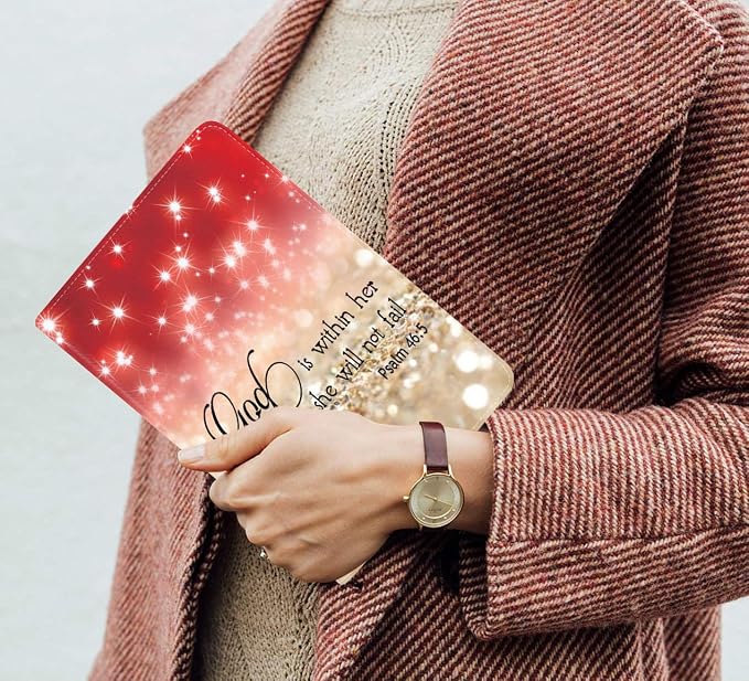 Red Glitter Quote Bible Verse Psalm 46:5