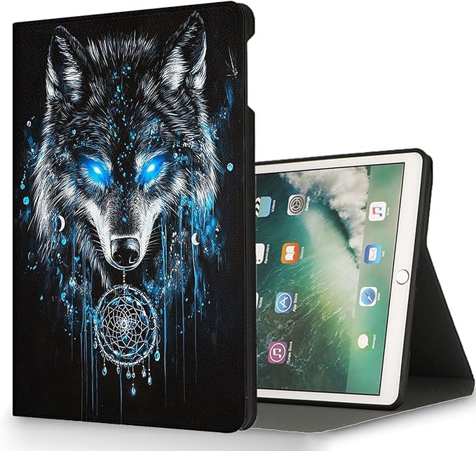 Case for iPad Air 3/Pro Generation (2019/2017) 10.5 Inch iPad CoverAutomatic Wake/SleepAdjustable Stand Protective Cover for Apple iPad 10.5 - Dreamcatcher Wolf