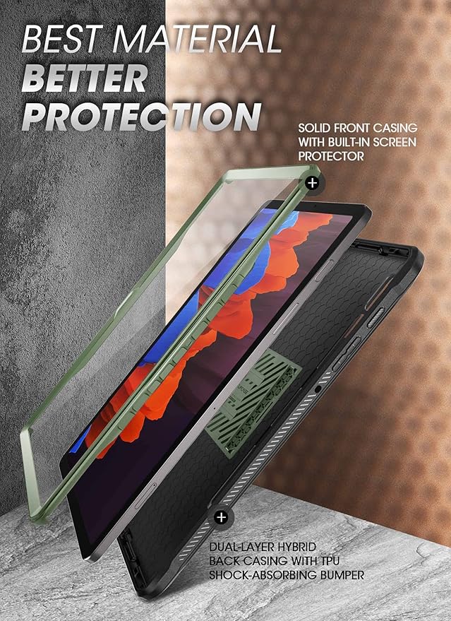 SUPCASE for Samsung Galaxy Tab S8 Ultra Case with Stand (Unicorn Beetle Pro) [Built-in Screen Protector &amp S Pen Holder] Full-Body Heavy Duty Tablet Cover for Galaxy Tab S8 Ultra 2022 Guldan