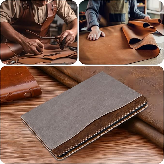 Case for Samsung Galaxy Tab S10 FE Plus 13.1 Inch 2025 (SM-X620/SM-X626B) Smart Cover with Pocket &amp Pencil Holder Business PU Leather with Card Slot Khaki