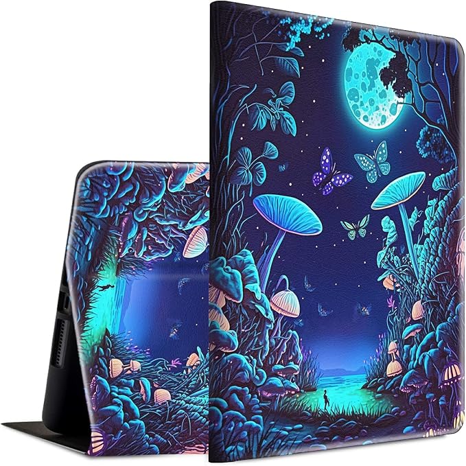Mushrooms Butterflies Moon