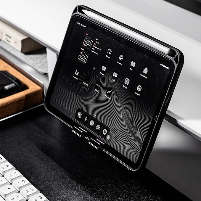 Raico Phone or Tablet Holder for Desk Cockpit Setup Deskshelf Modular Phone Tablet Stand (Polished Aluminium)
