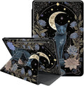 Case for Samsung Galaxy Tab S10 FE 2025/S9 FE 10.9-inch/S9 11 5G-360 Degree Rotating Multi-Angle Viewing Protective Cover with S-Pen Holde+ Auto Sleep/Wake-Witchy Cat Moon